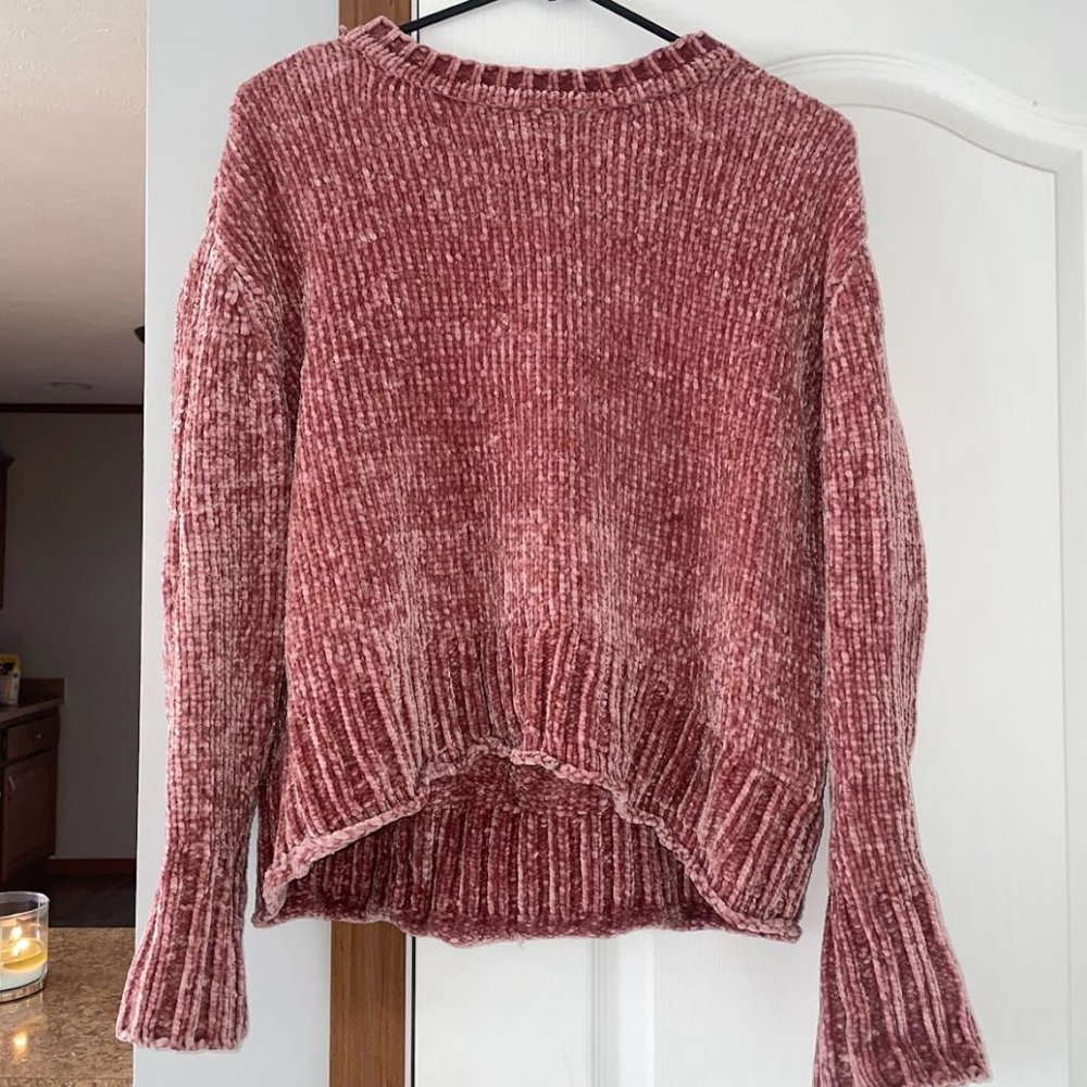 Pink Scoop Neck Sweater
